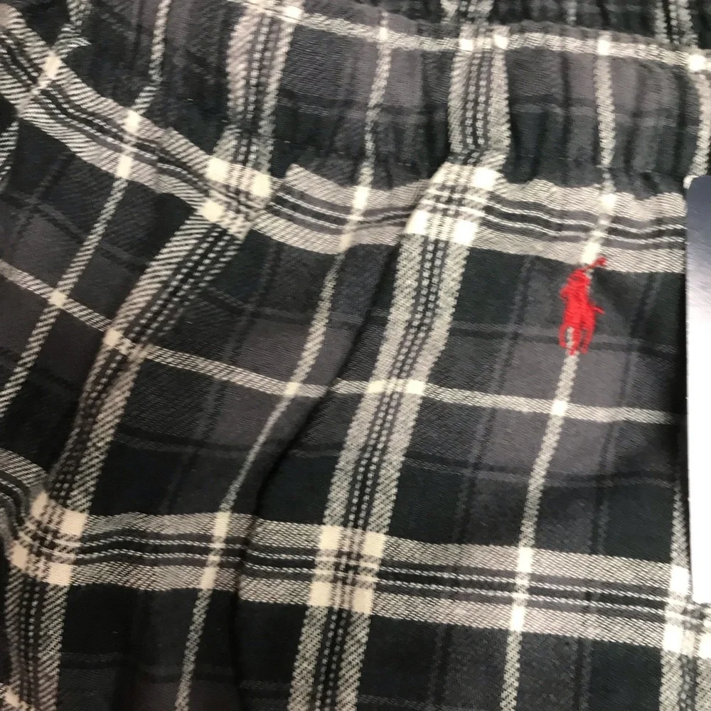 Polo Ralph Lauren Men’s black/ white/ grey plaid Pajama bottom - sz XL - NWT